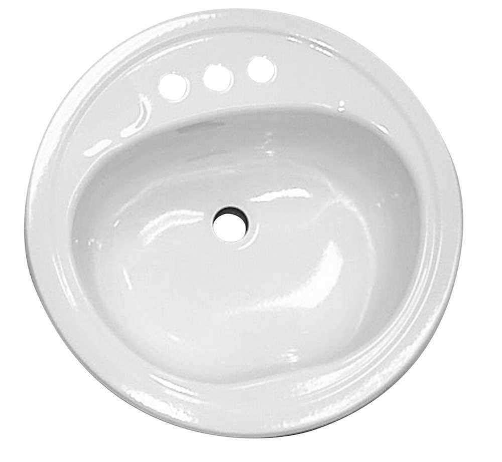 いけぴょん Bootz Industries 021-2437-00 Bathroom Sink, Round, Steel, 19